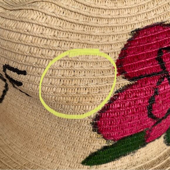 River Island Graffitied Straw Hat NWT One Size main image 8